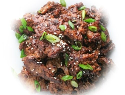 korean bulgogi fire meat seared steak