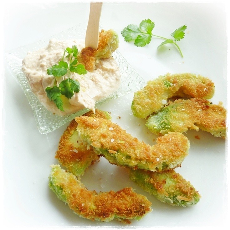 avocado coated in panko crumbs