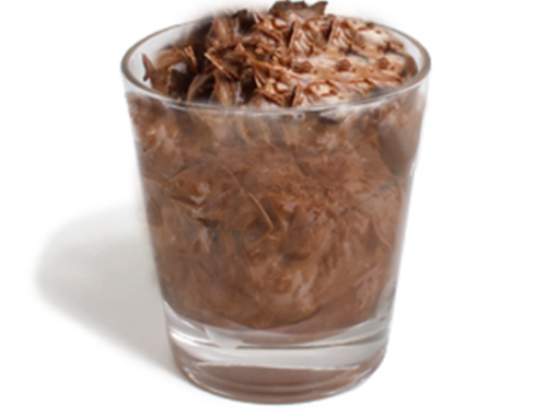 cream brandy marbled chocolate mousse