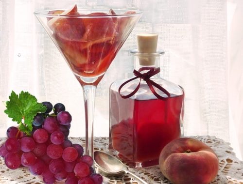 raspberry vinegar and grapes