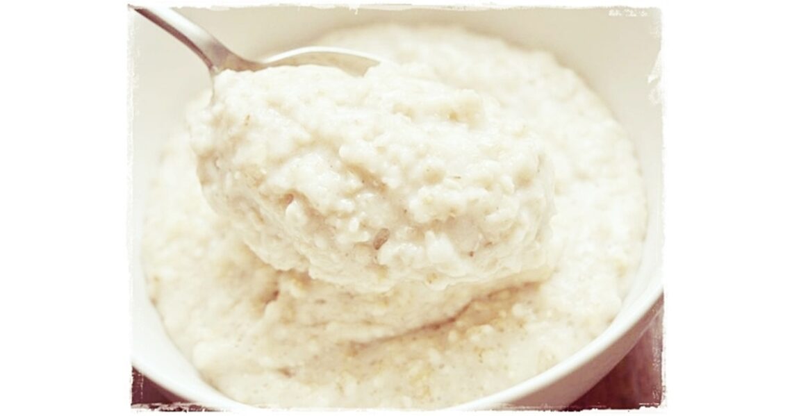spoonful of leftover porridge