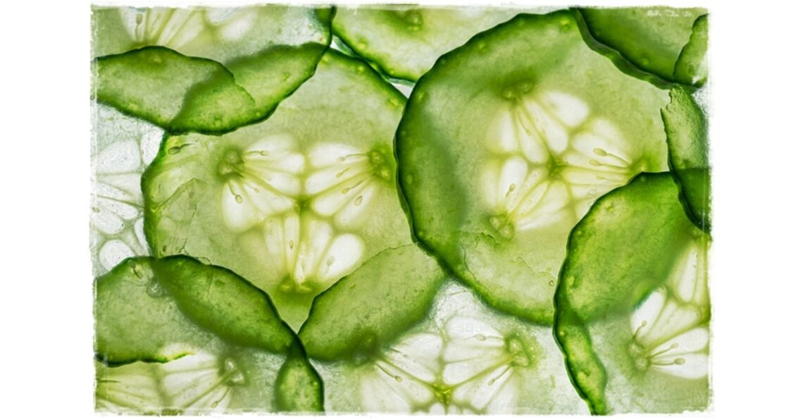 sliced cucumber