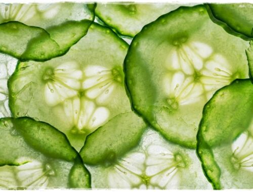 sliced cucumber