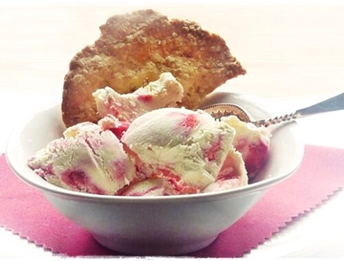homemade no-churn raspberry ripple ice cream