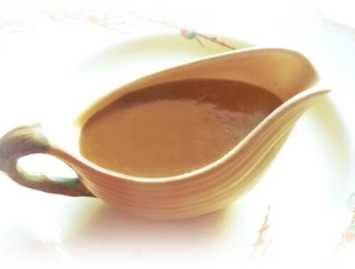 gravy boat of chicken gravy