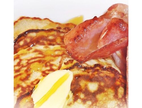 bacn and maple syrup pancake toppings