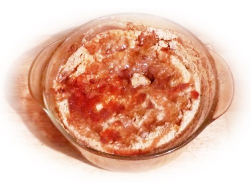 caramelised apple crumble