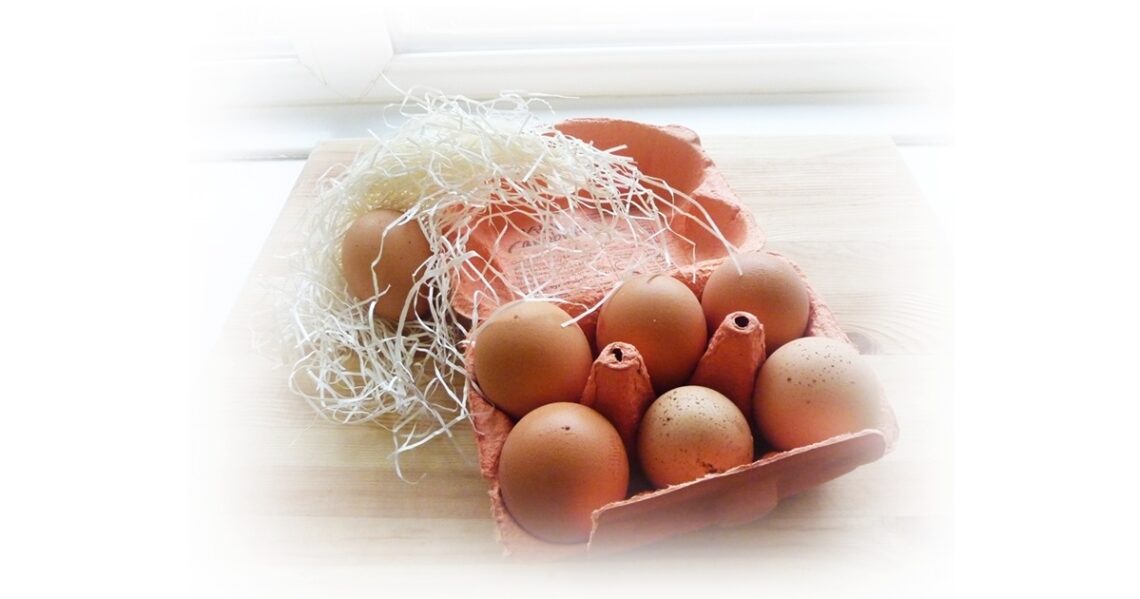 box of fresh eggs