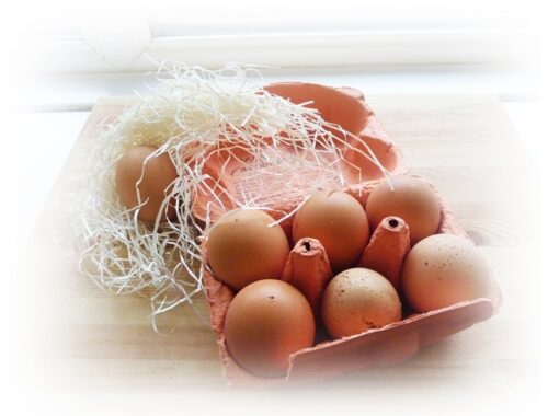 box of fresh eggs