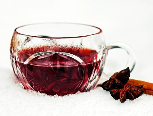 glass mulled wine