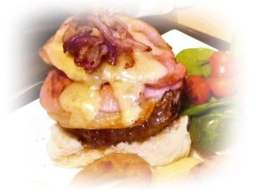 homemade beef burger