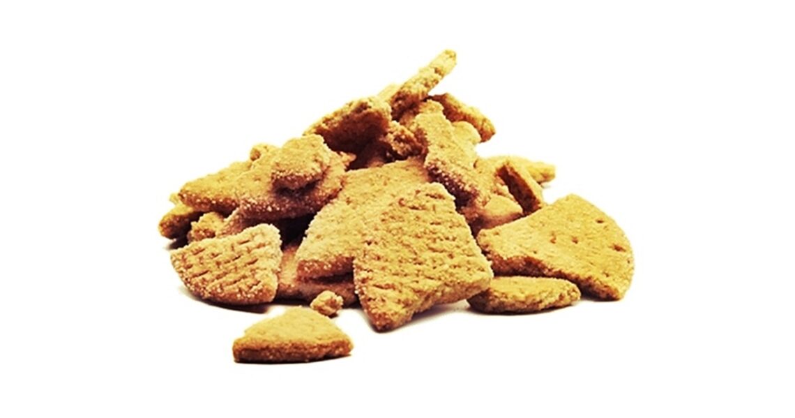 pile of broken biscuits