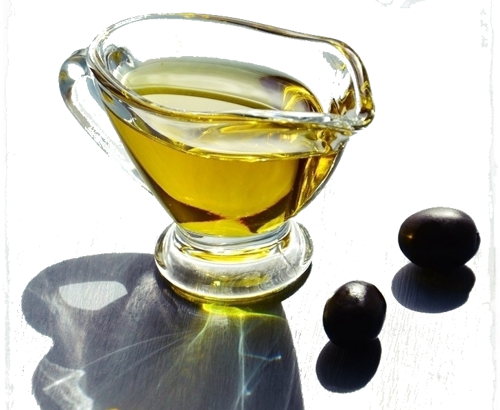 extra virgin olive oil and black olives