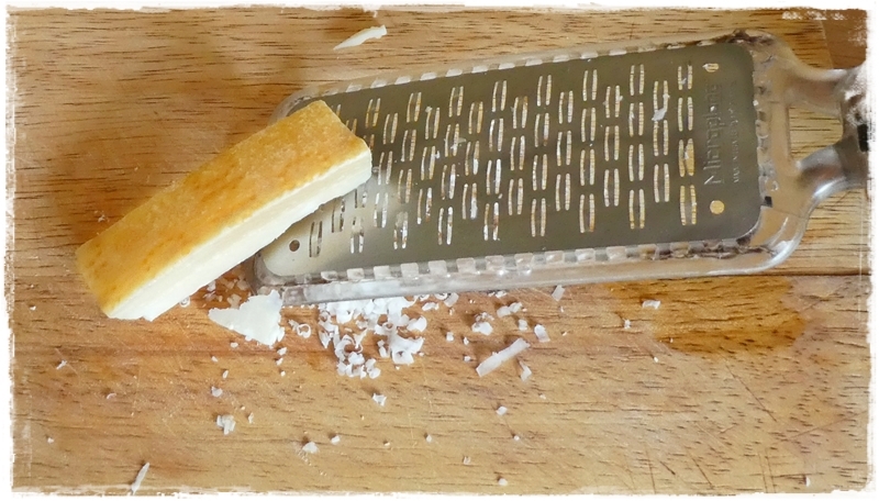grating parmesan rind