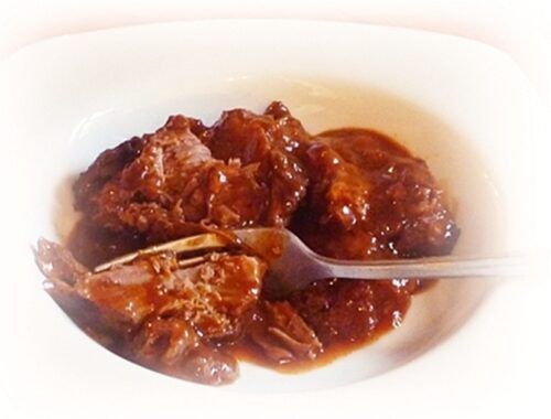bowl of leftover stew