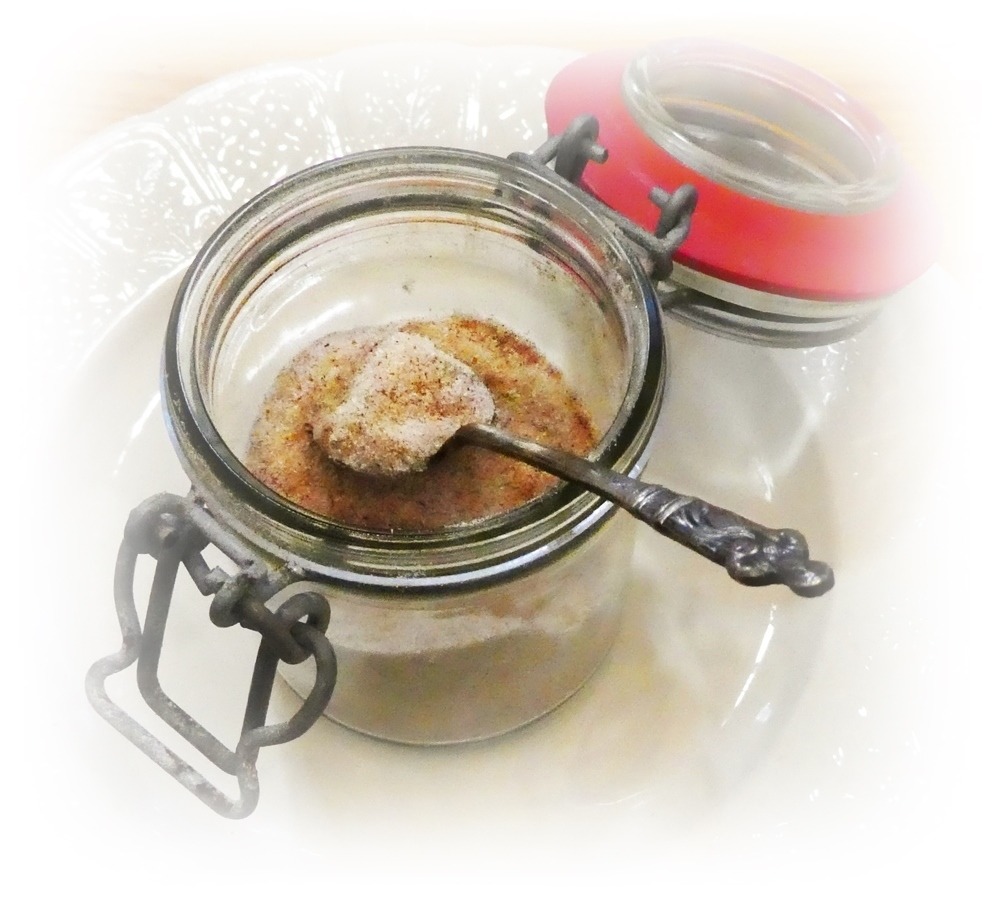 kilner jar of cinnamon sugar