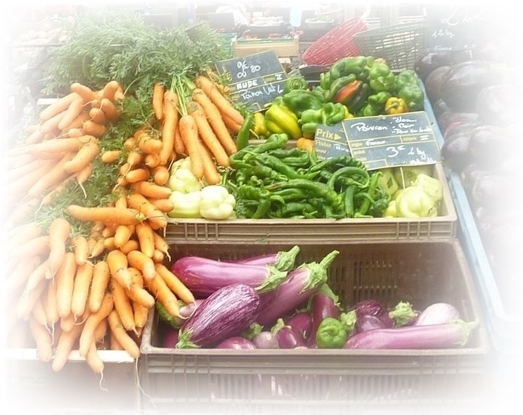 fresh vegetable display