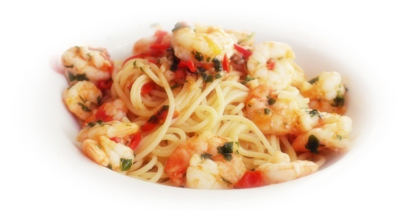 shrimp in lime and sweet chilli