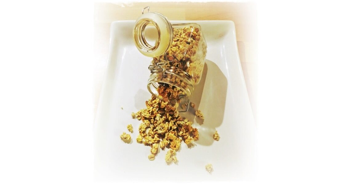 jar of homemade granola