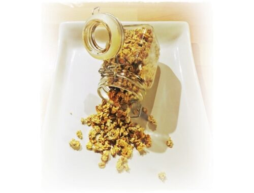 jar of homemade granola