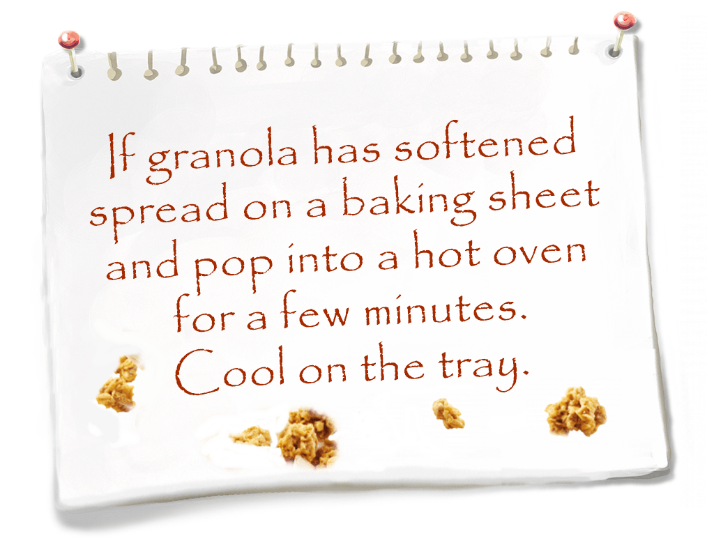 how to reheat granola