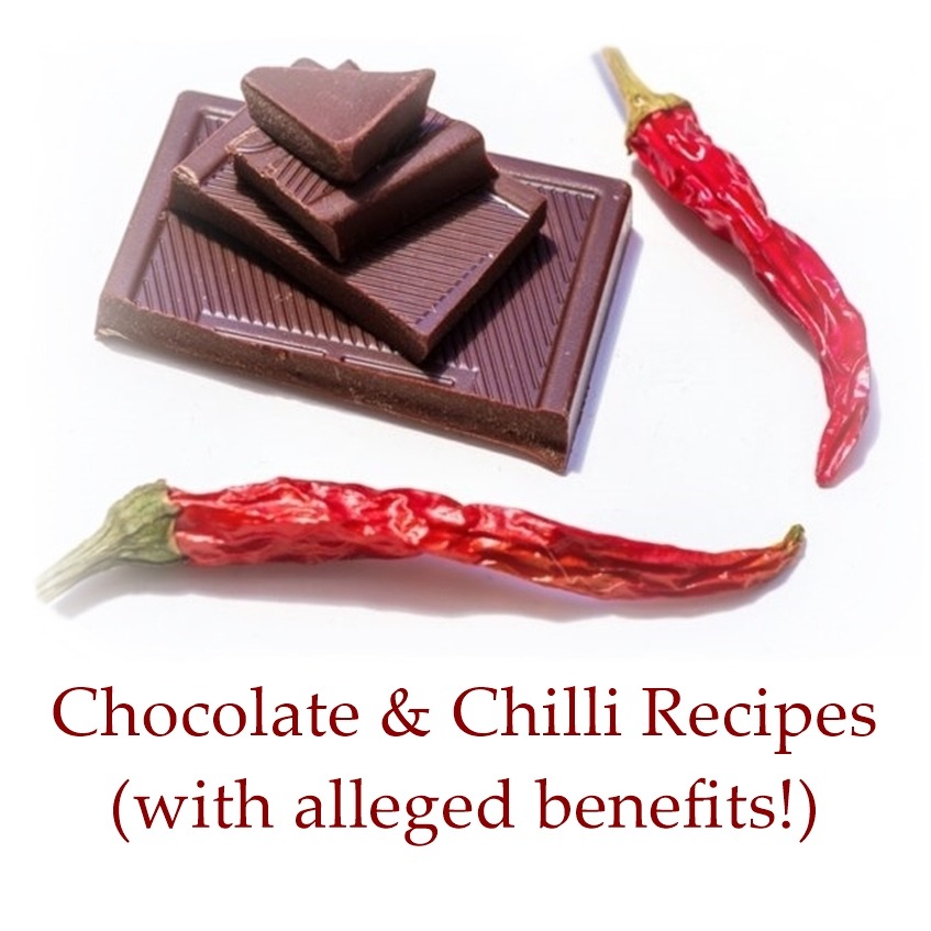 dark chocolate and dried chillis