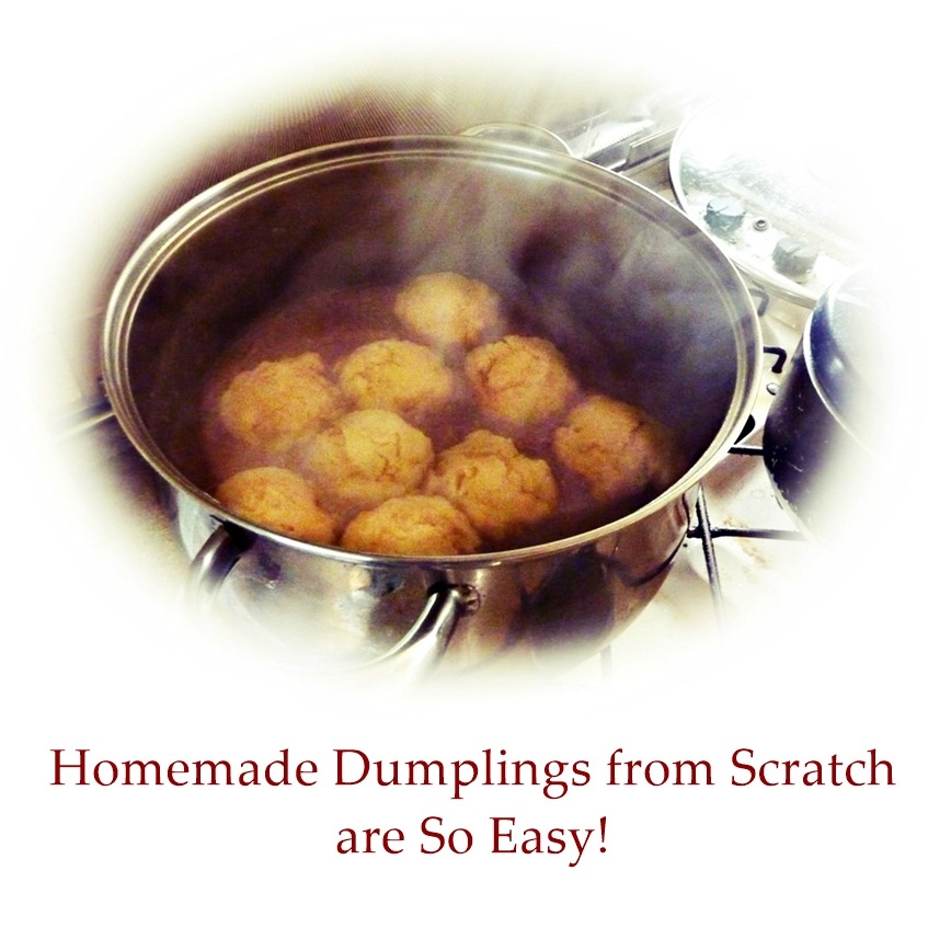 homemade dumplings cooking